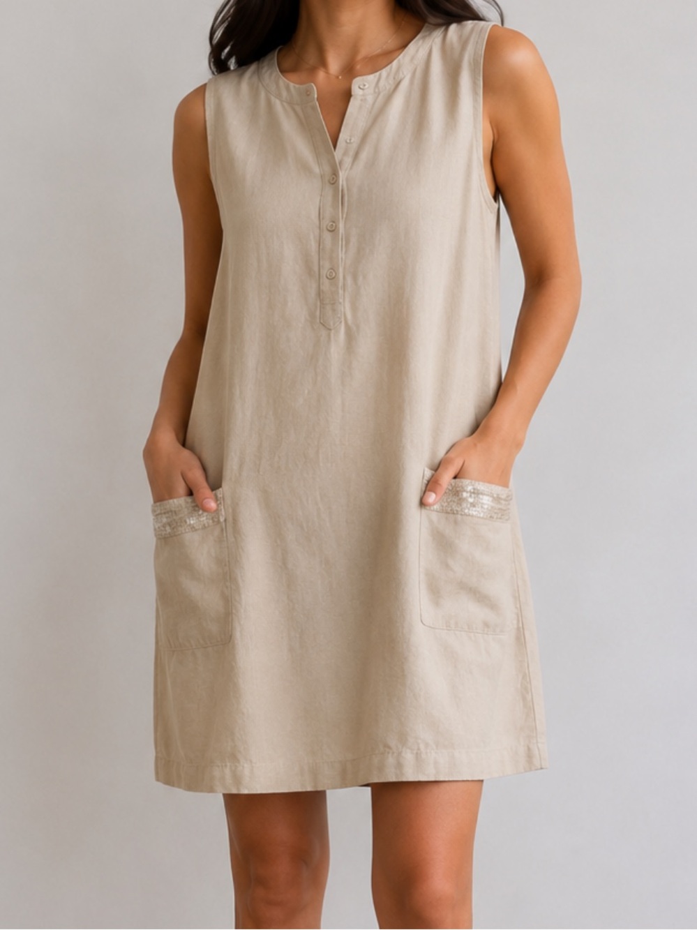 Blu Orchid Linen Dress Large